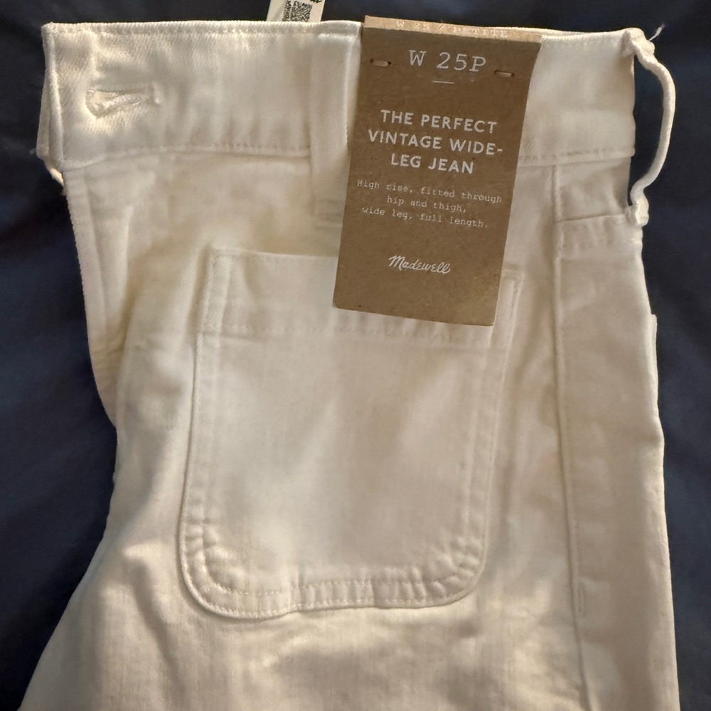 Madewell Cream Vintage Wide-Leg Jeans